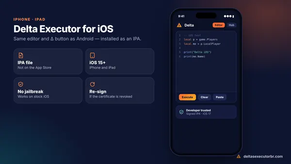 Delta Executor running on an iPhone